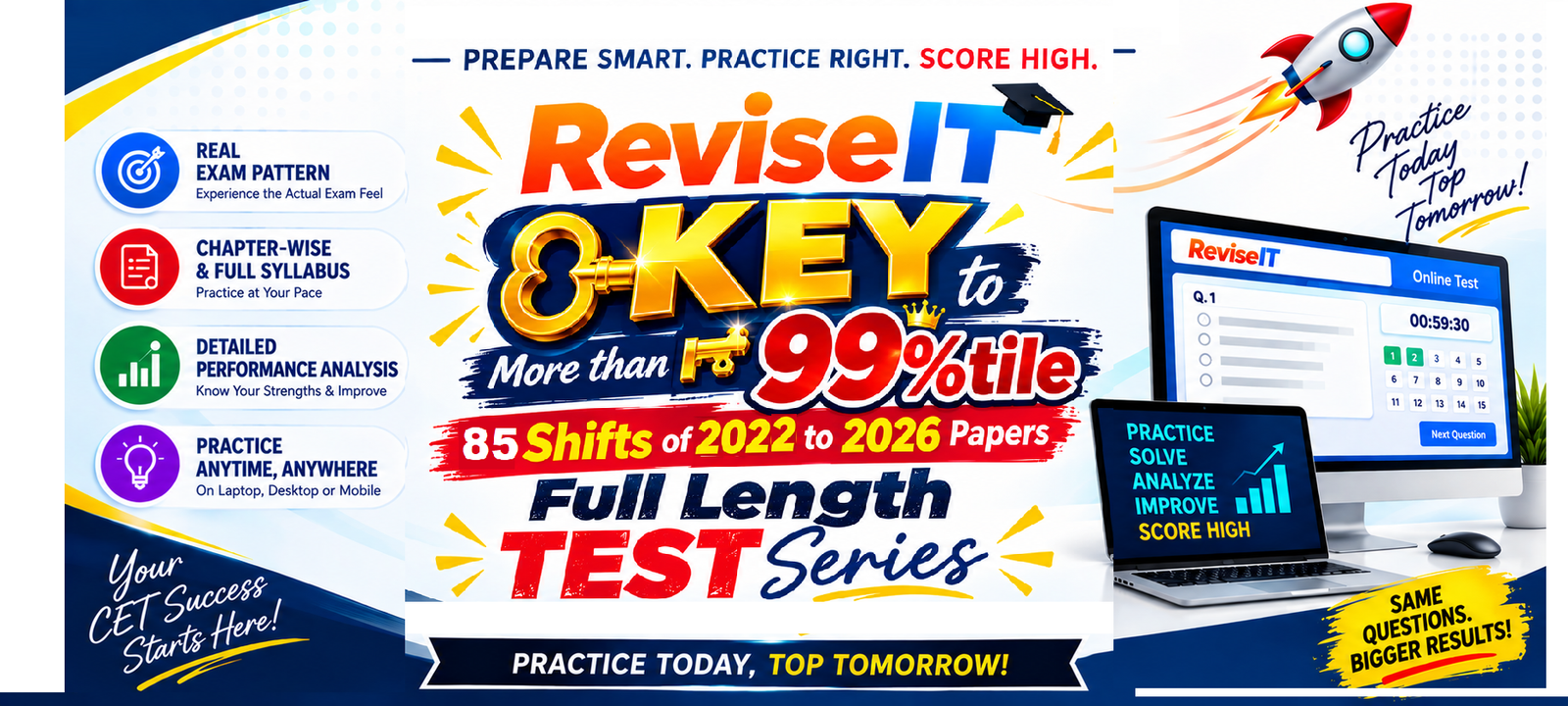 6-Year Full Length MHT-CET Test Series